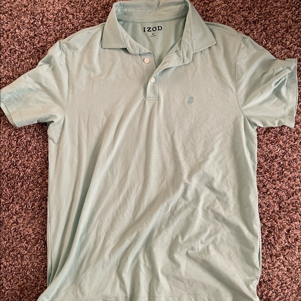 Green Izod Polo Shirt M